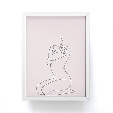 The Colour Study Life Drawing Blush Framed Mini Art Print
