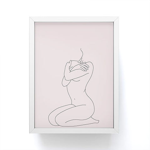 The Colour Study Life Drawing Blush Framed Mini Art Print