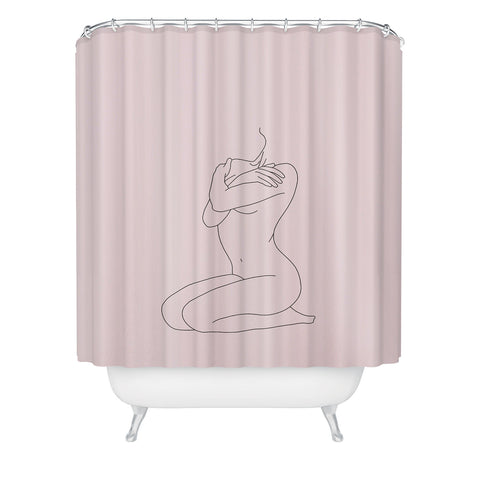 The Colour Study Life Drawing Blush Shower Curtain