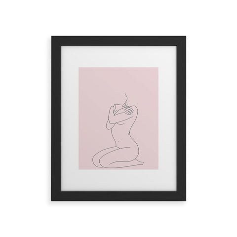 The Colour Study Life Drawing Blush Framed Art Print