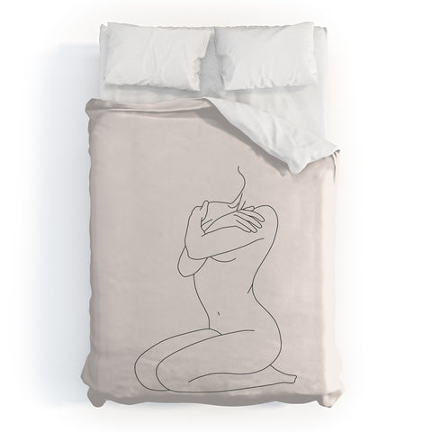 The Colour Study Life Drawing Figure Duvet Cover