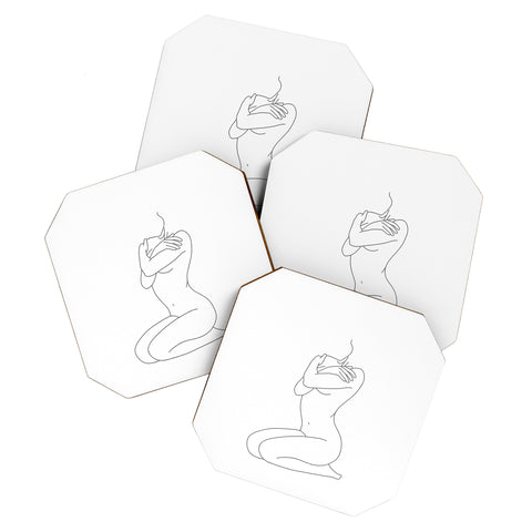 The Colour Study Life drawing illustration Coaster Set