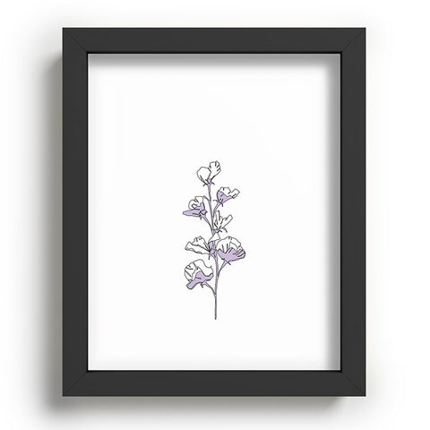 The Colour Study Lilac Cotton Flower Recessed Framing Rectangle