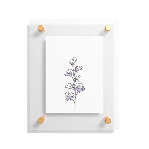The Colour Study Lilac Cotton Flower Floating Acrylic Print