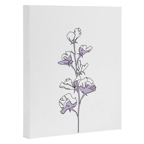 The Colour Study Lilac Cotton Flower Art Canvas