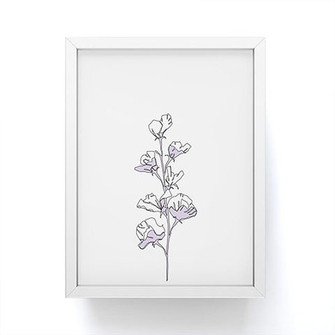 The Colour Study Lilac Cotton Flower Framed Mini Art Print
