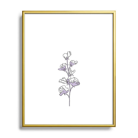 The Colour Study Lilac Cotton Flower Metal Framed Art Print