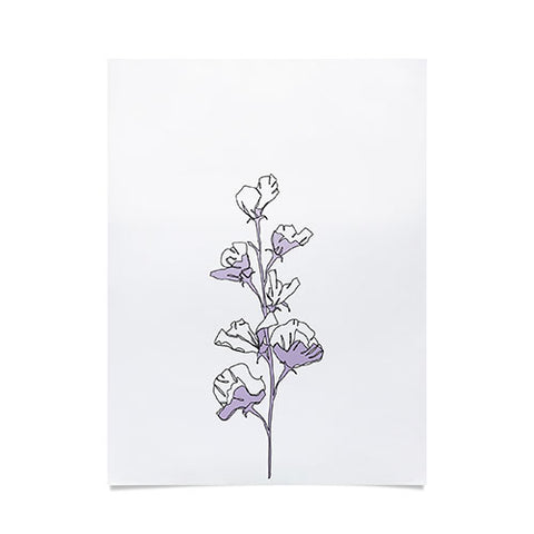 The Colour Study Lilac Cotton Flower Poster