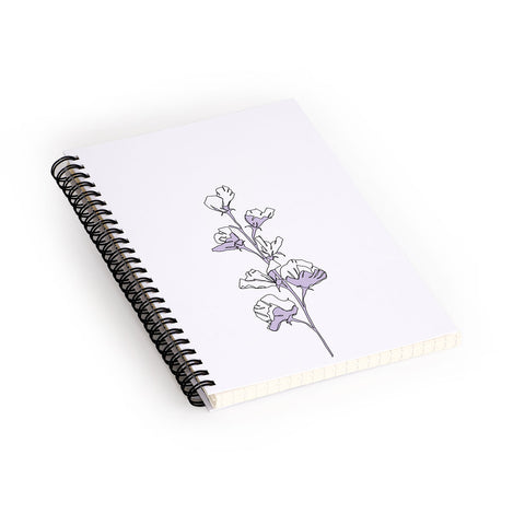 The Colour Study Lilac Cotton Flower Spiral Notebook