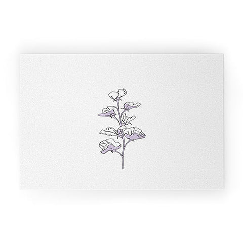 The Colour Study Lilac Cotton Flower Welcome Mat