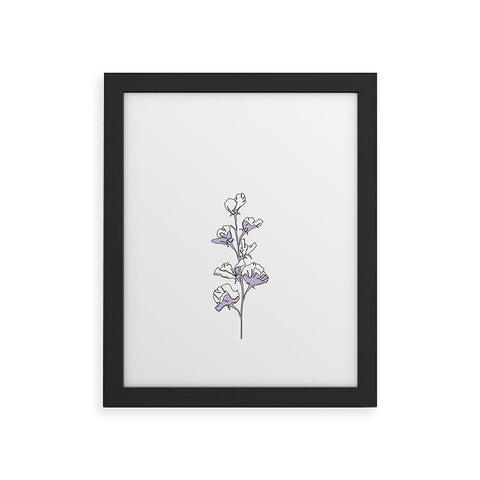 The Colour Study Lilac Cotton Flower Framed Art Print