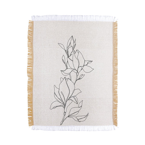 The Colour Study Magnolia by The Colour Study Throw Blanket