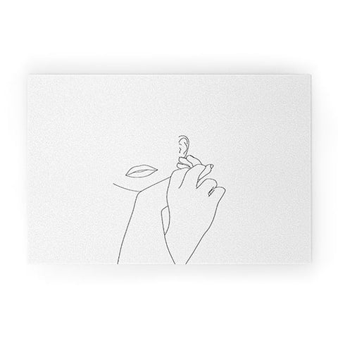 The Colour Study Minimalist face illustration Welcome Mat