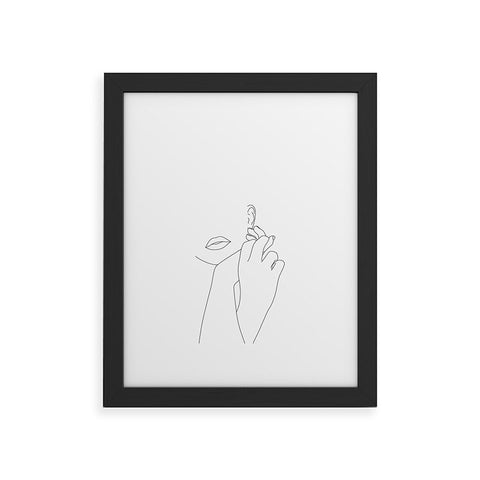 The Colour Study Minimalist face illustration Framed Art Print