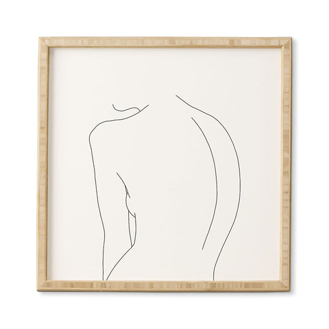 The Colour Study Nude back line drawing Alex Framed Wall Art