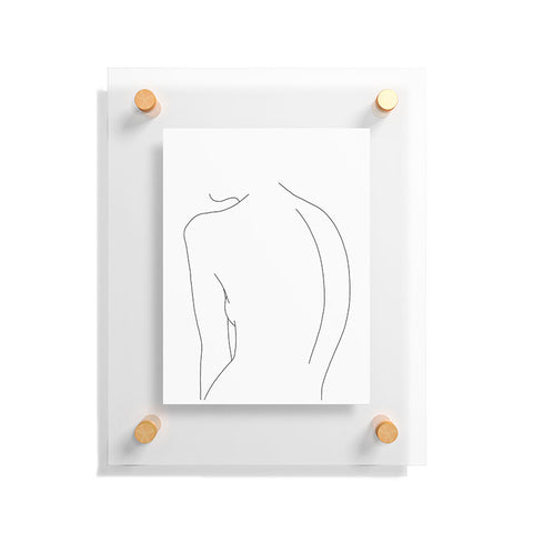 The Colour Study Nude back line drawing Alex Floating Acrylic Print