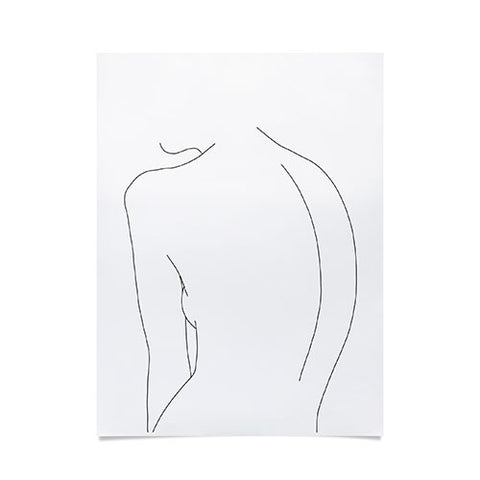 The Colour Study Nude back line drawing Alex Poster