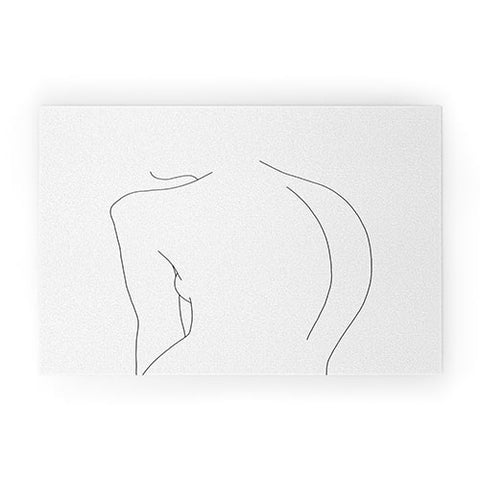 The Colour Study Nude back line drawing Alex Welcome Mat