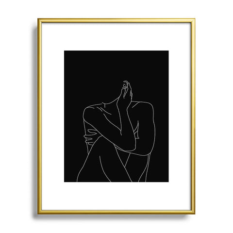 The Colour Study Nude figure illustration Celi Metal Framed Art Print