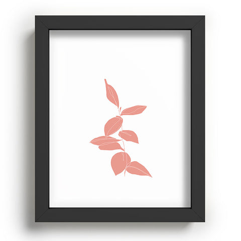 The Colour Study Plant Drawing Berry Pink Recessed Framing Rectangle
