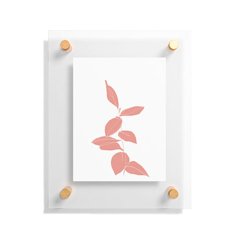 The Colour Study Plant Drawing Berry Pink Floating Acrylic Print