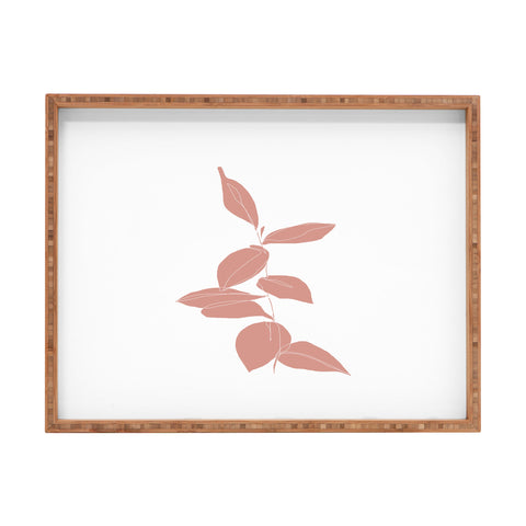 The Colour Study Plant Drawing Berry Pink Rectangular Tray