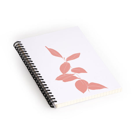 The Colour Study Plant Drawing Berry Pink Spiral Notebook