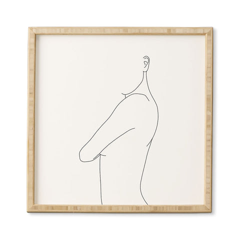 The Colour Study Side pose illustration Framed Wall Art