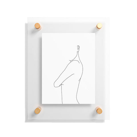 The Colour Study Side pose illustration Floating Acrylic Print