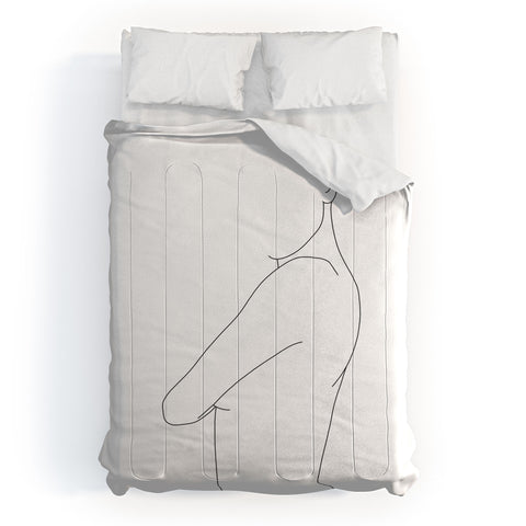 The Colour Study Side pose illustration Comforter