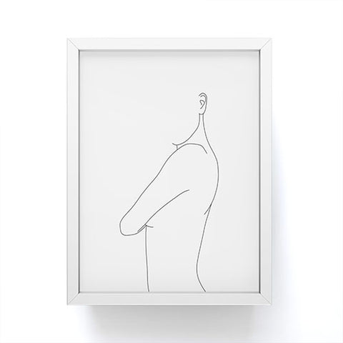 The Colour Study Side pose illustration Framed Mini Art Print