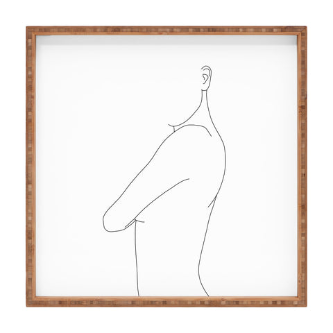 The Colour Study Side pose illustration Square Tray