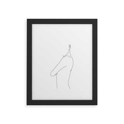 The Colour Study Side pose illustration Framed Art Print