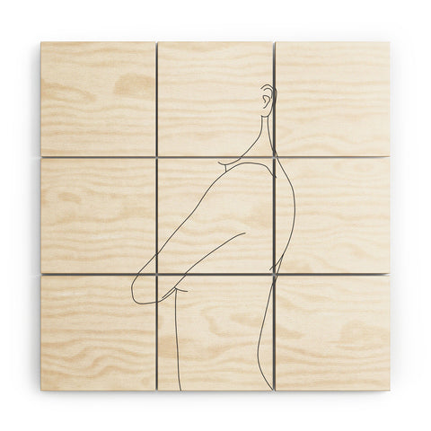 The Colour Study Side pose illustration Wood Wall Mural