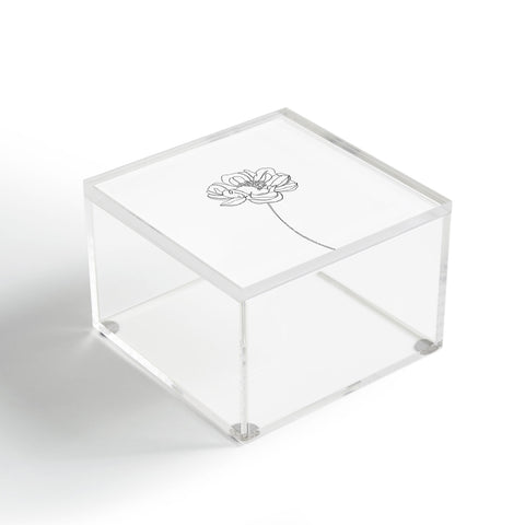 The Colour Study Single flower drawing Hazel Acrylic Box