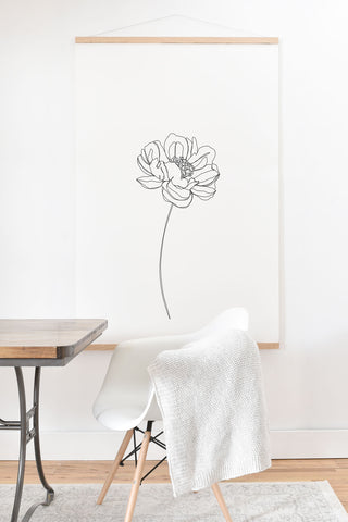 The Colour Study Single flower drawing Hazel Art Print And Hanger