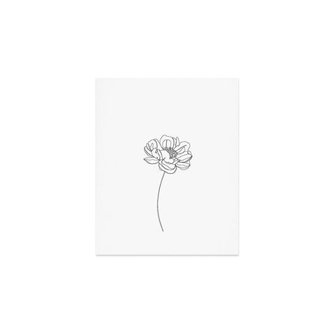 The Colour Study Single flower drawing Hazel Art Print