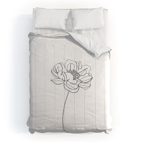 The Colour Study Single flower drawing Hazel Comforter