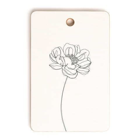 The Colour Study Single flower drawing Hazel Cutting Board Rectangle