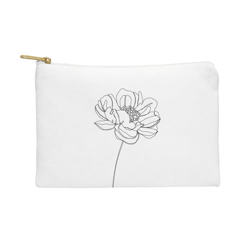 The Colour Study Single flower drawing Hazel Pouch