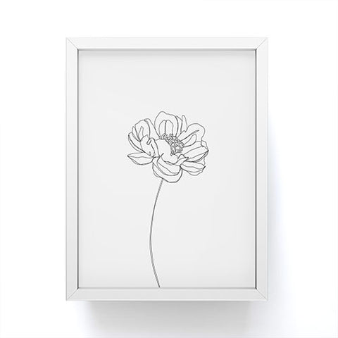The Colour Study Single flower drawing Hazel Framed Mini Art Print