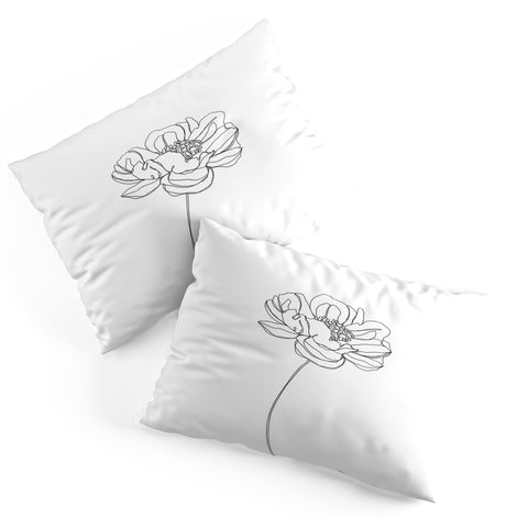 The Colour Study Single flower drawing Hazel Pillow Shams
