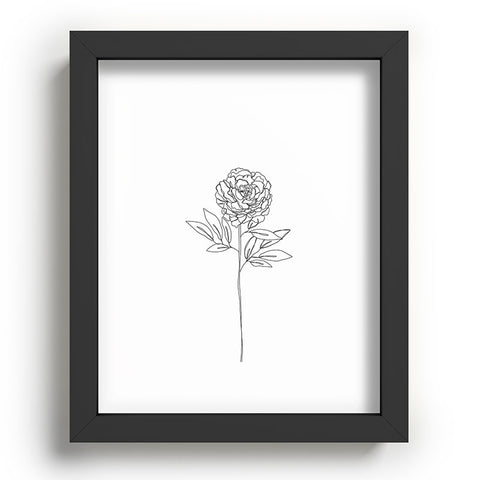 The Colour Study Single peony illustration Recessed Framing Rectangle