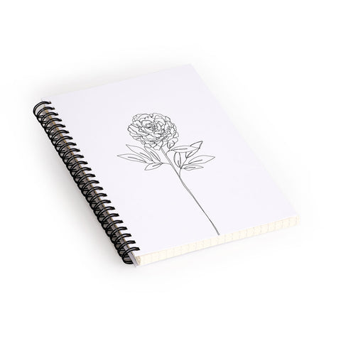 The Colour Study Single peony illustration Spiral Notebook