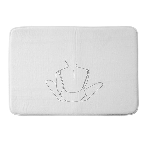 The Colour Study Summer swim illustration Memory Foam Bath Mat