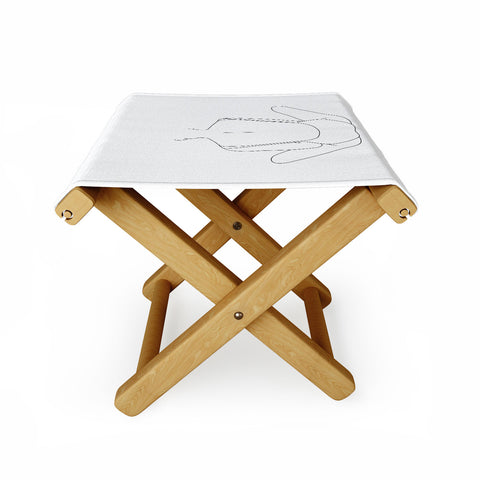 The Colour Study Summer swim illustration Folding Stool