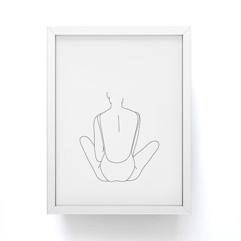The Colour Study Summer swim illustration Framed Mini Art Print