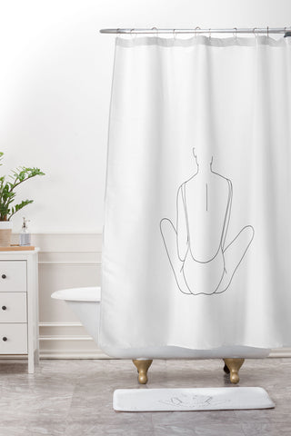 The Colour Study Summer swim illustration Shower Curtain And Mat