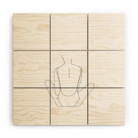 The Colour Study Summer swim illustration Wood Wall Mural