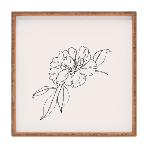 The Colour Study Tropical flower illustration Square Tray